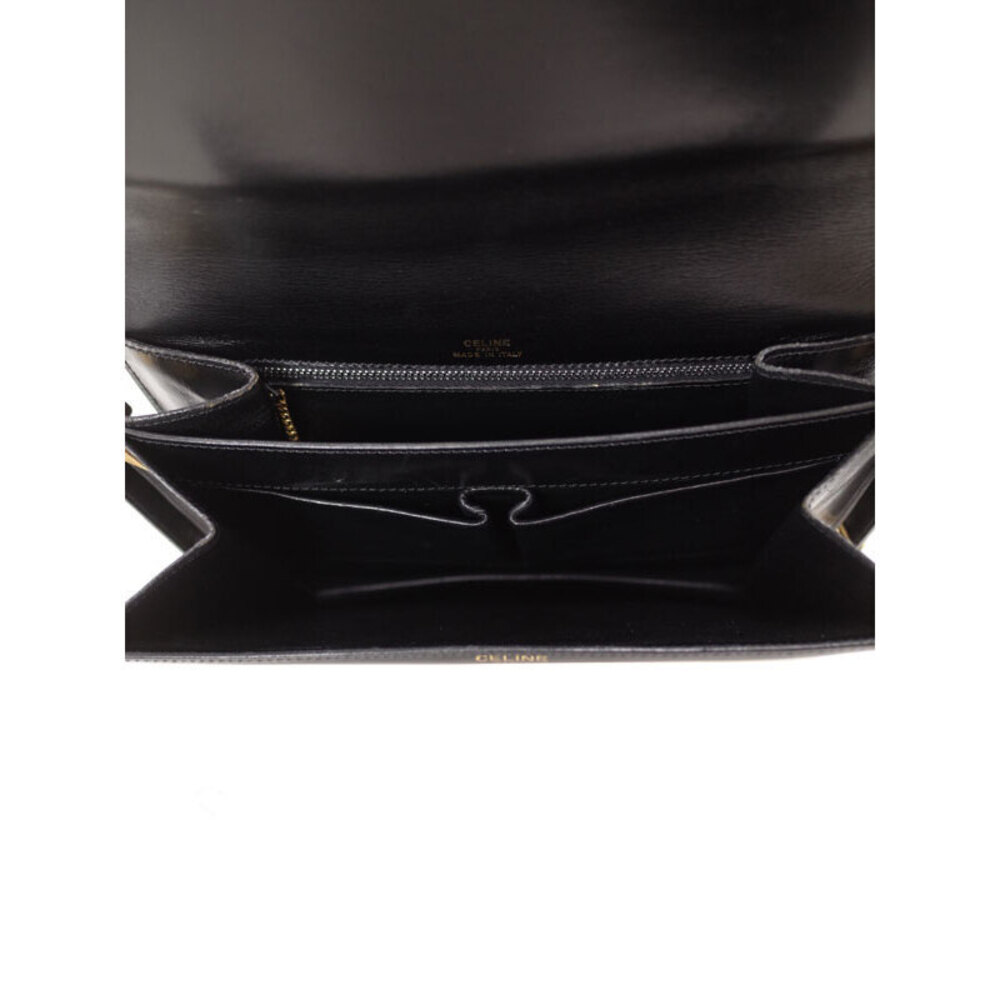 Celine bag shoulder gold carriage black tone leather motif horse - Picture 3 of 9